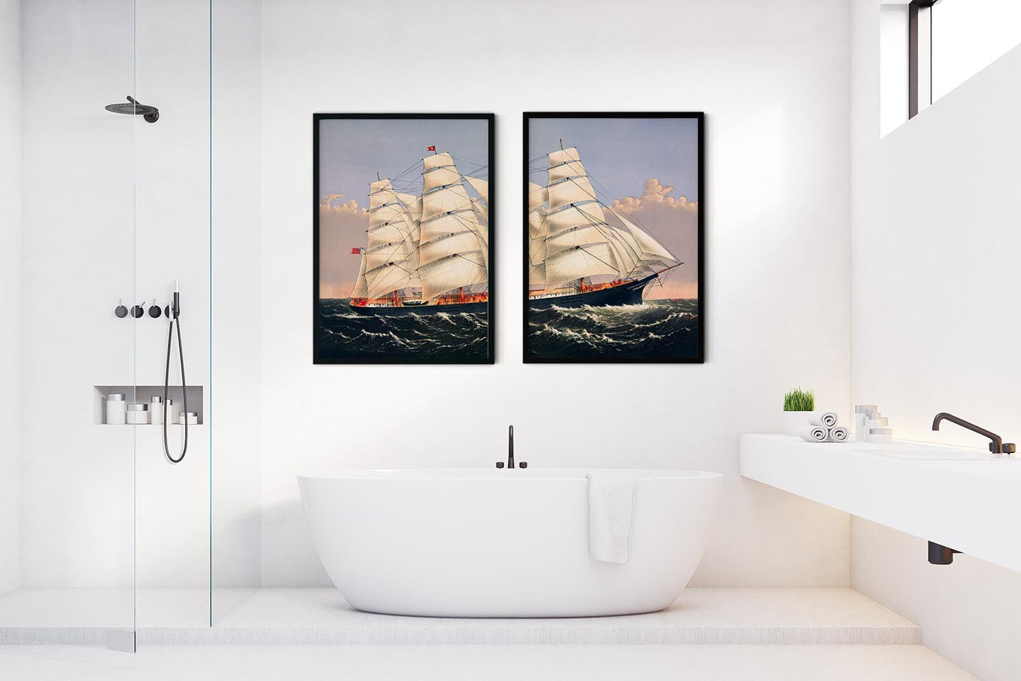 The Clipper Ship Diptych - set of 2 prints