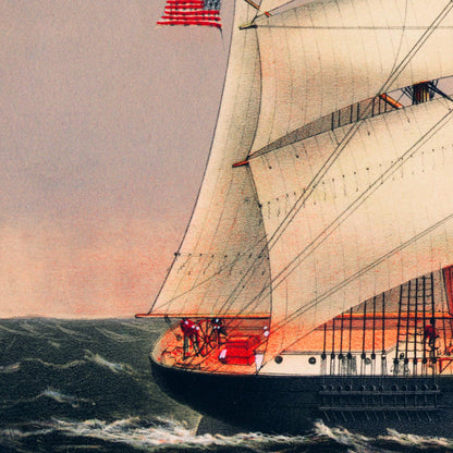 Díptico del barco Clipper: conjunto de 2 láminas