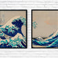 The Great Wave Hokusai Diptych (set of 2 prints)