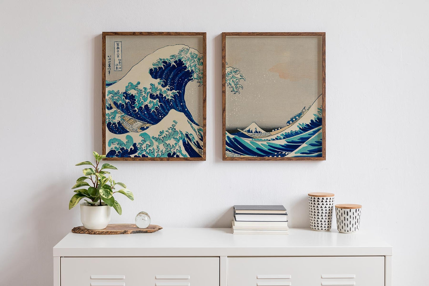 The Great Wave Hokusai Diptych (set of 2 prints)