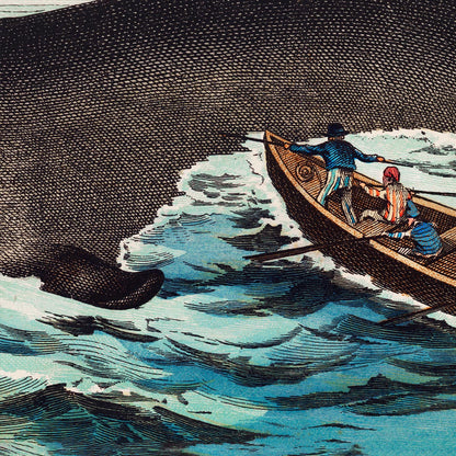 Tríptico de póster vintage con escena de Moby Dick (juego de tres)