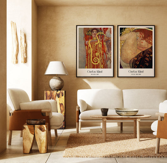 Conjunto de 2 carteles de Gustav Klimt