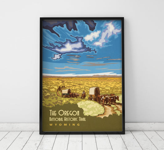 The Oregon Trail, Wyoming - National Monuments Print