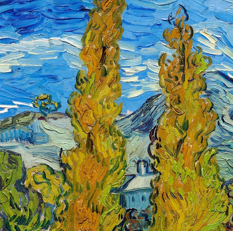 Los álamos de Saint-Rémy de Van Gogh