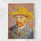 Self-Portrait with a Straw Hat by Van Gogh