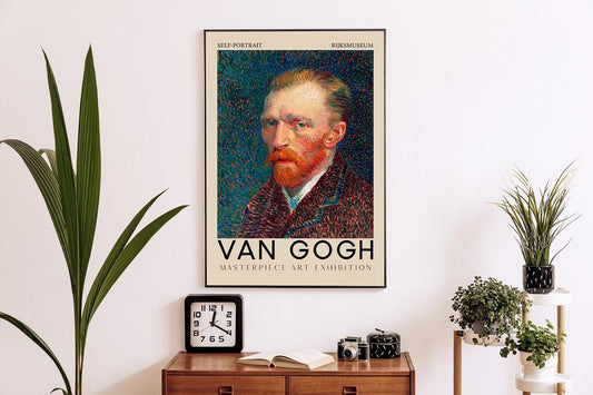 Póster artístico de autorretrato de Van Gogh