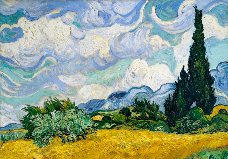 Wheat Field with Cypresses by Van Gogh