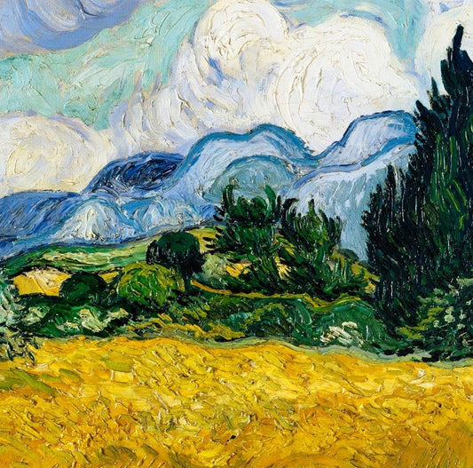 Campo de trigo con cipreses de Van Gogh