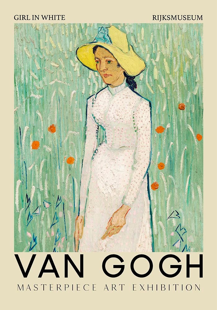 Póster artístico de La chica de blanco de Van Gogh