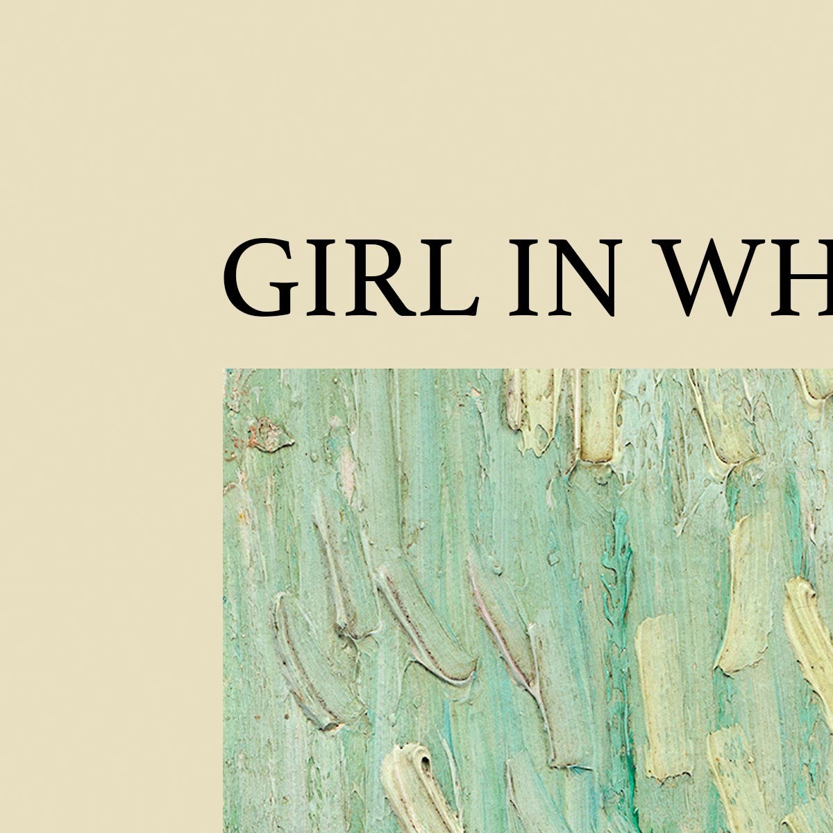 Girl in White Art Poster by Van Gogh