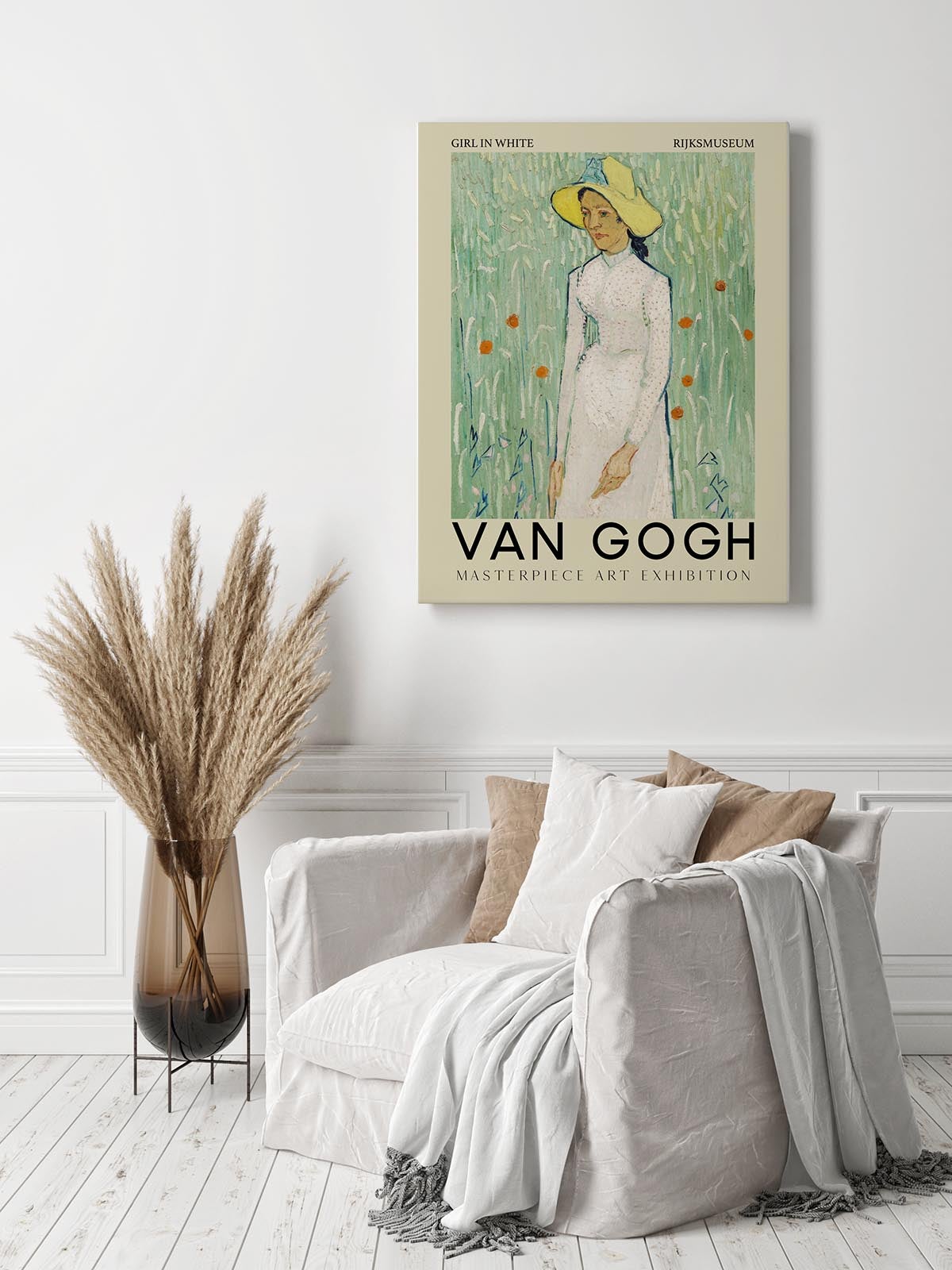 Póster artístico de La chica de blanco de Van Gogh