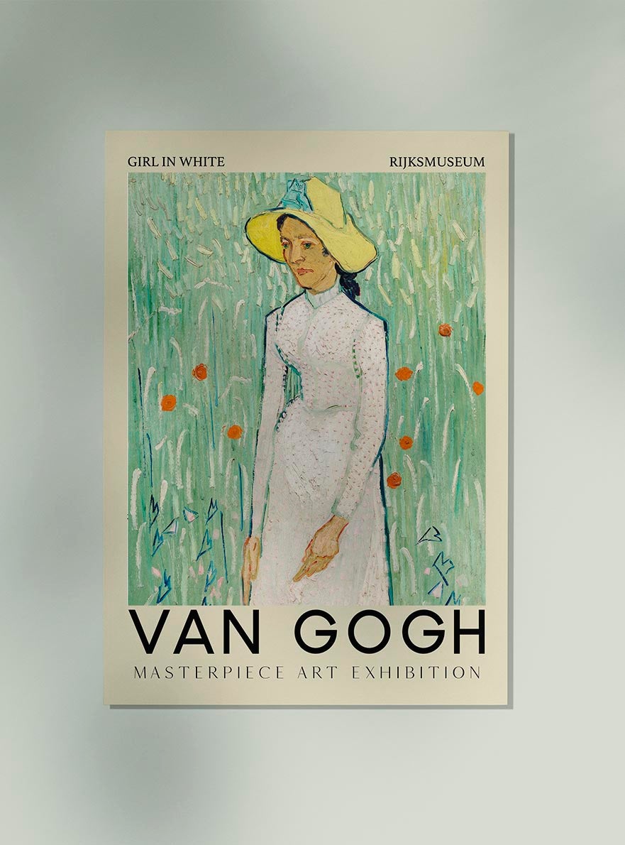 Póster artístico de La chica de blanco de Van Gogh