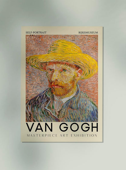 Self-Portrait with a Hat Art Print by Van Gogh