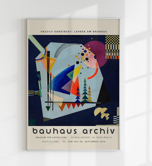 Cartel de la exposición Tres sonidos de Wassily Kandinsky