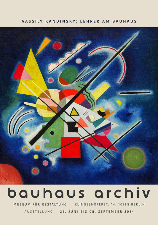 Cartel de la exposición «Cuadro azul» de Wassily Kandinsky