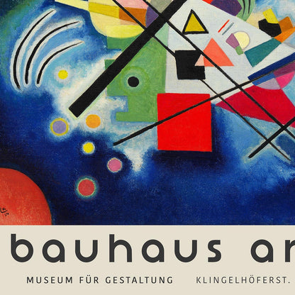 Cartel de la exposición «Cuadro azul» de Wassily Kandinsky