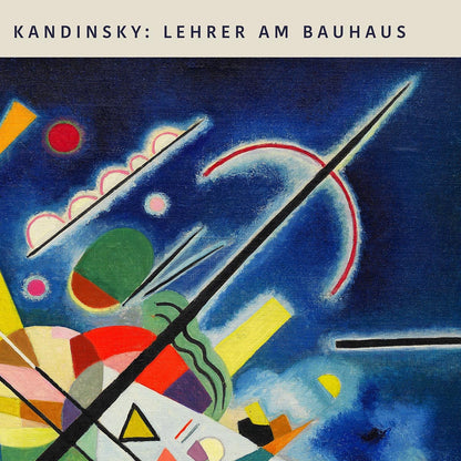 Cartel de la exposición «Cuadro azul» de Wassily Kandinsky
