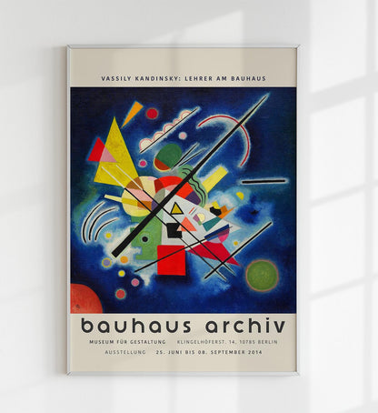 Cartel de la exposición «Cuadro azul» de Wassily Kandinsky