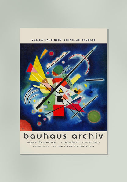 Cartel de la exposición «Cuadro azul» de Wassily Kandinsky