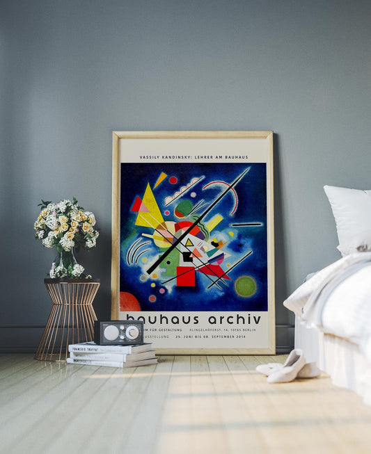 Cartel de la exposición «Cuadro azul» de Wassily Kandinsky