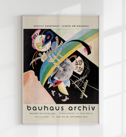 Cartel de la exposición Círculos sobre negro de Wassily Kandinsky