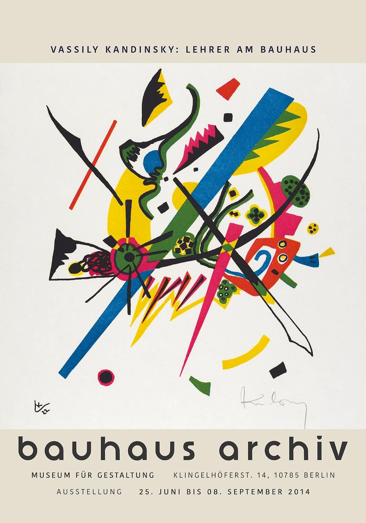 Cartel de la exposición Pequeños mundos nº 1 de Wassily Kandinsky