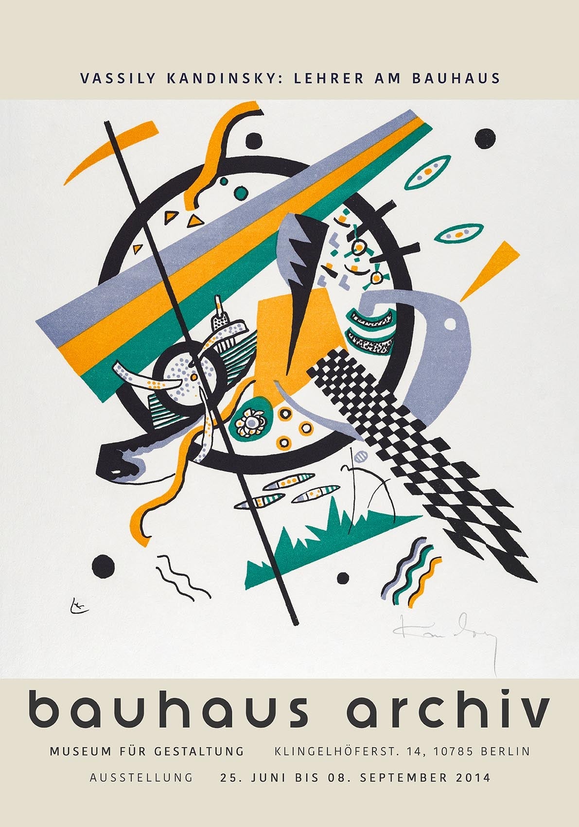 Cartel de la exposición Pequeños mundos nº 4 de Wassily Kandinsky