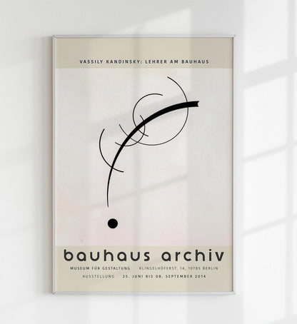 Cartel de la exposición Curva libre de Wassily Kandinsky