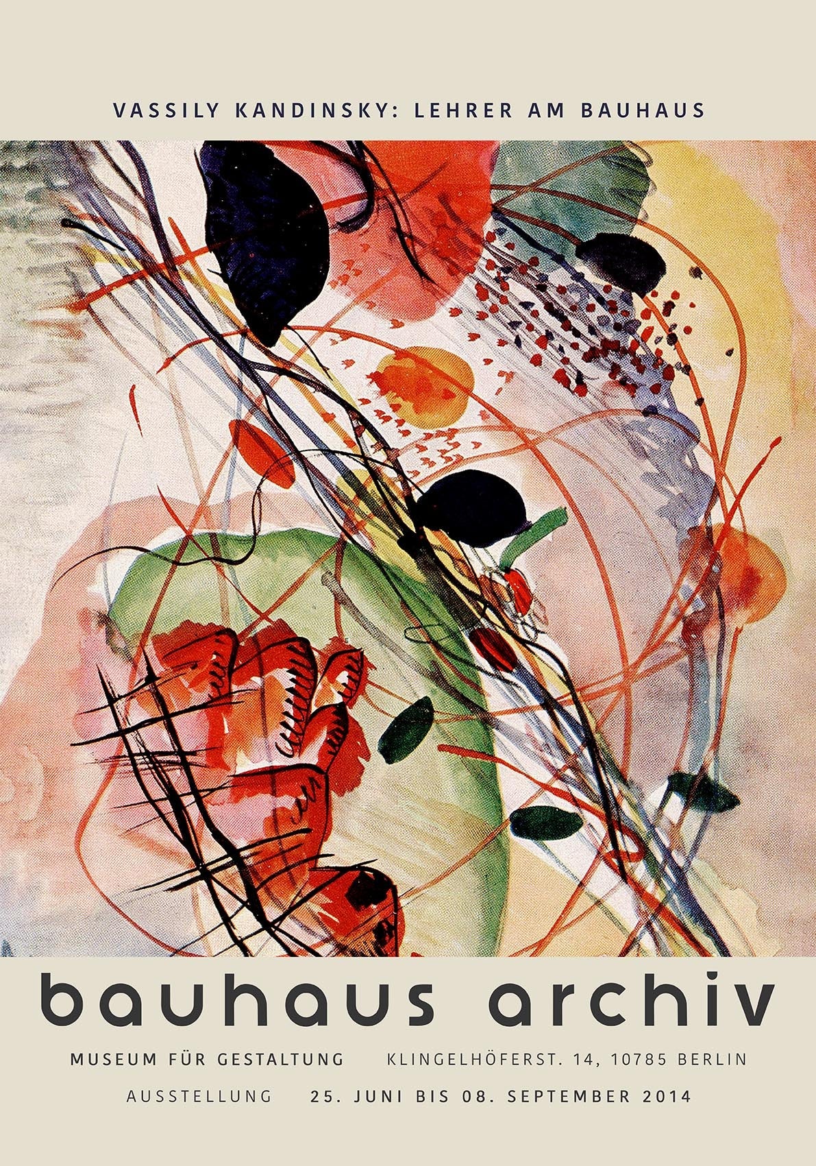 Aquarell Print by Wassily Kandinsky Exhibition Poster