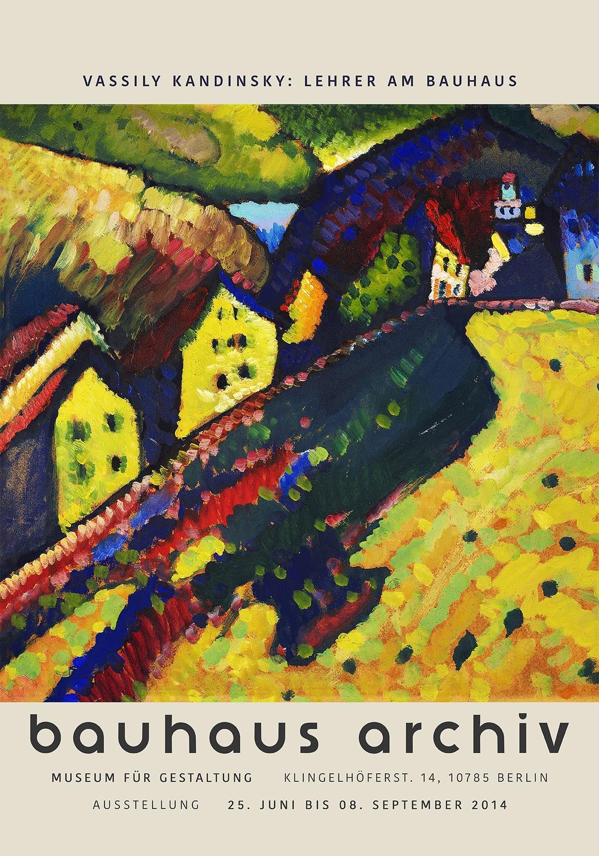 Houses at Murnau by Wassily Kandinsky Exhibition Poster