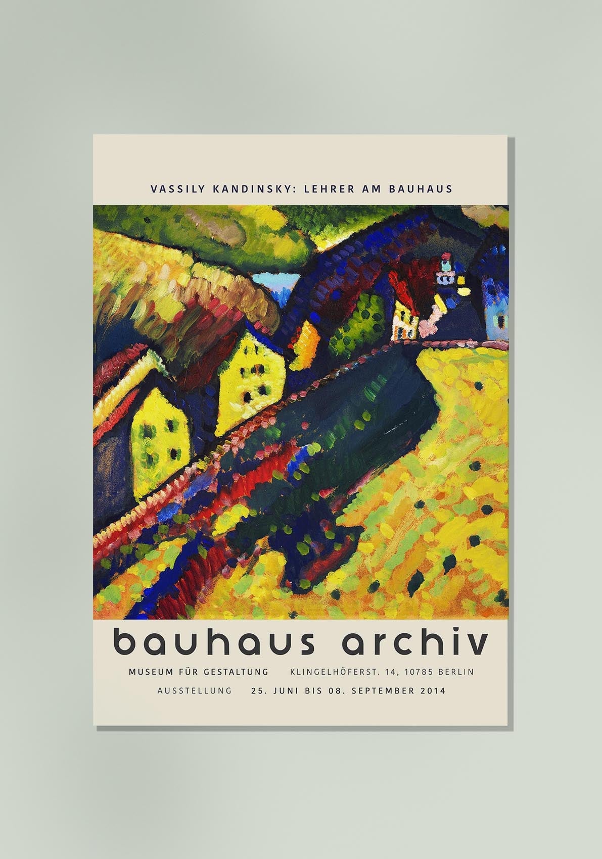 Houses at Murnau by Wassily Kandinsky Exhibition Poster