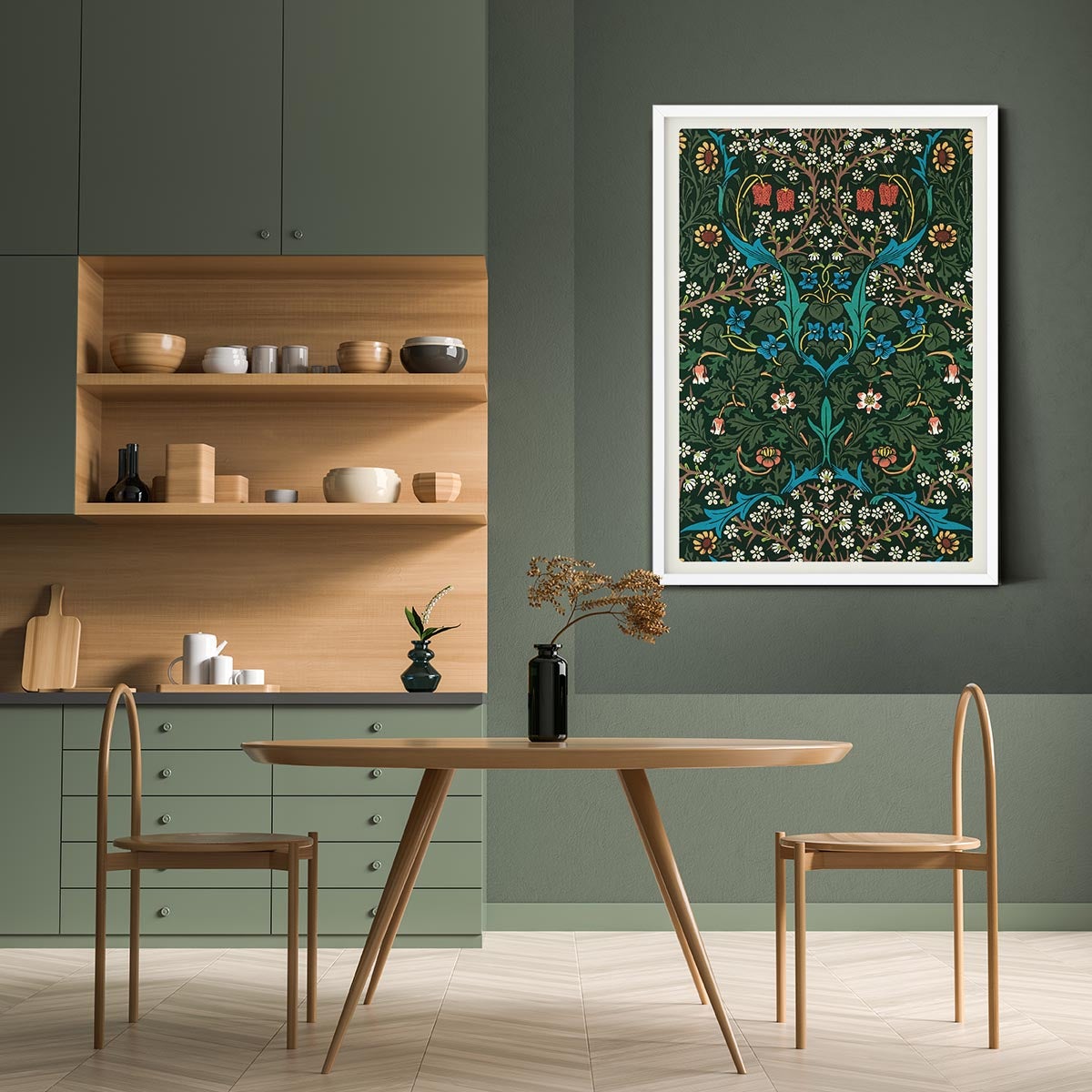 William Morris Vintage Pattern Tulip Poster