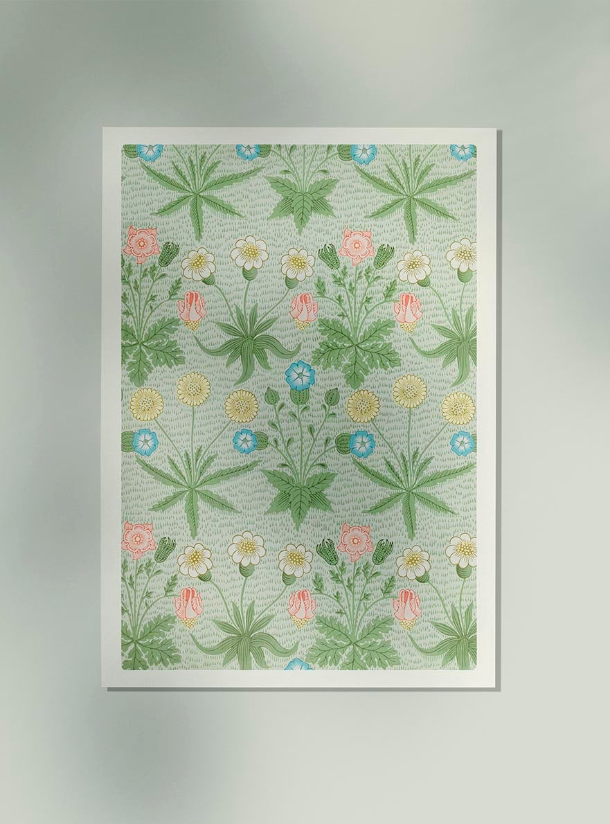 Póster con estampado de margaritas de William Morris