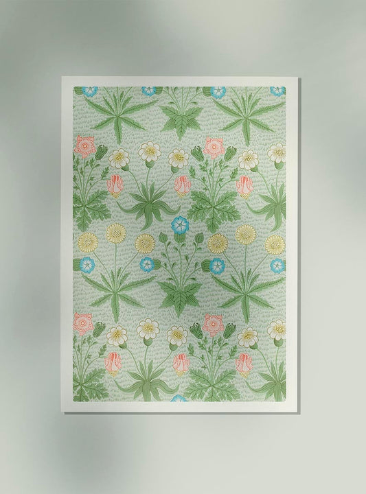 Póster con estampado de margaritas de William Morris