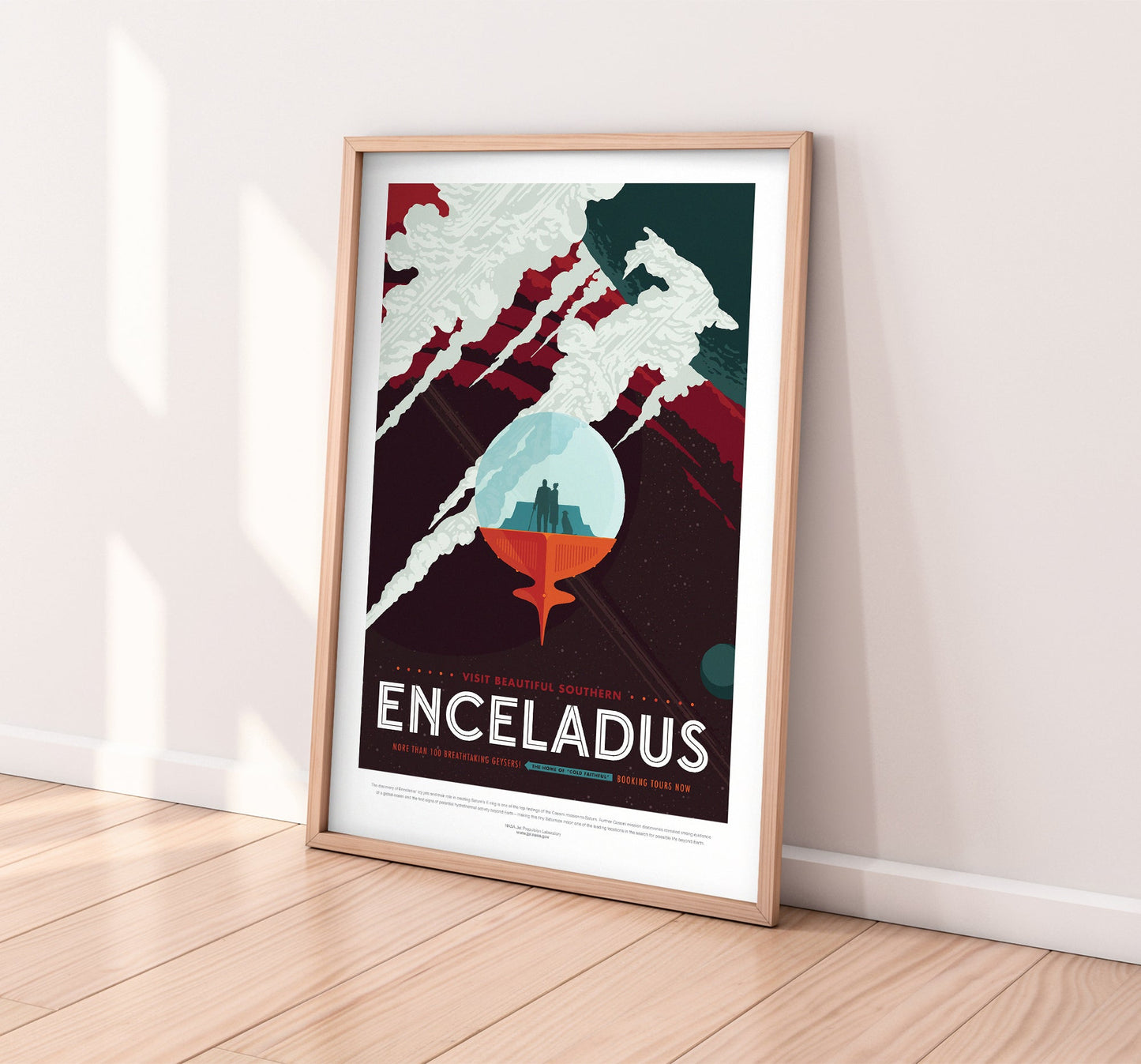 NASA Travel Poster - Enceladus