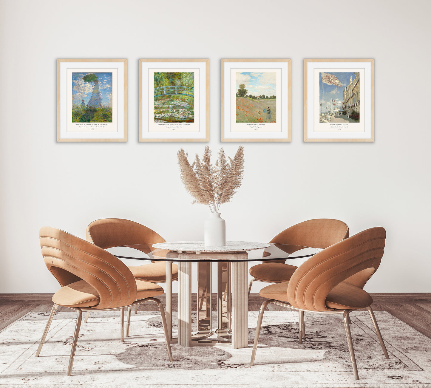 Claude Monet Artwork - Set of 4