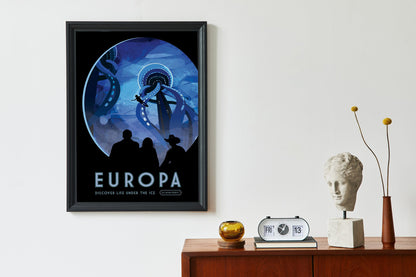 Afiche de ciencia ficción de Europa