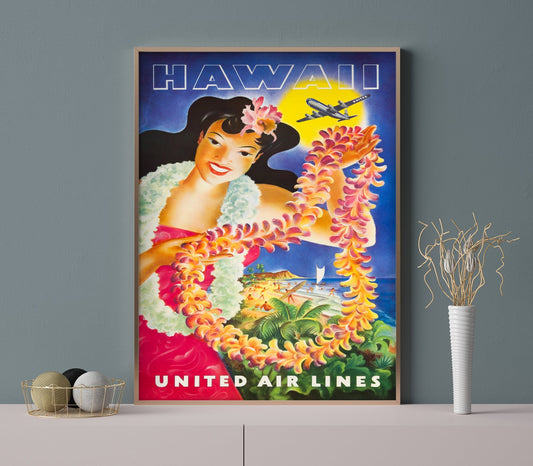 Póster de viaje a Hawái