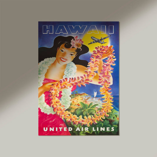 Póster de viaje a Hawái