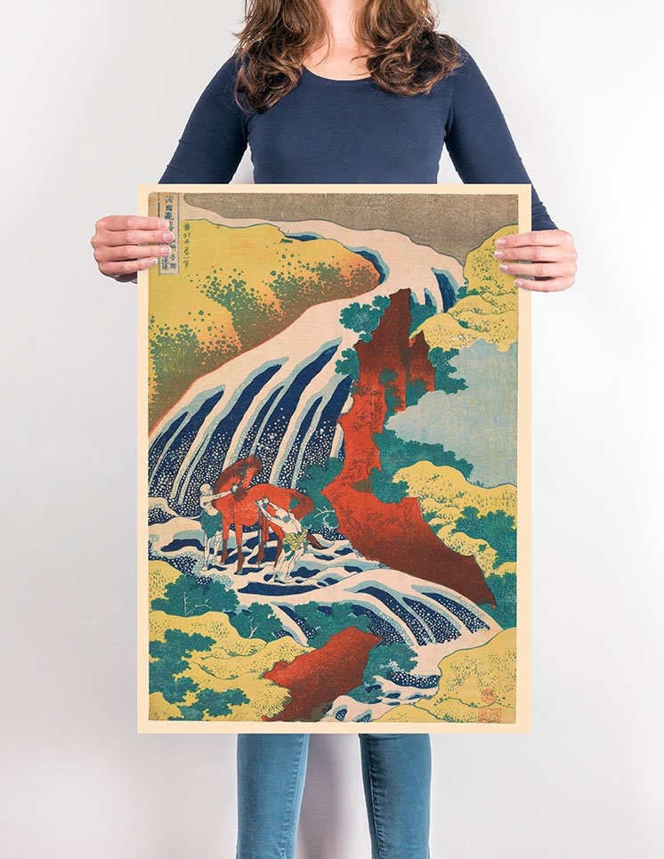 Yoshitsune WaterFalls by Hokusai