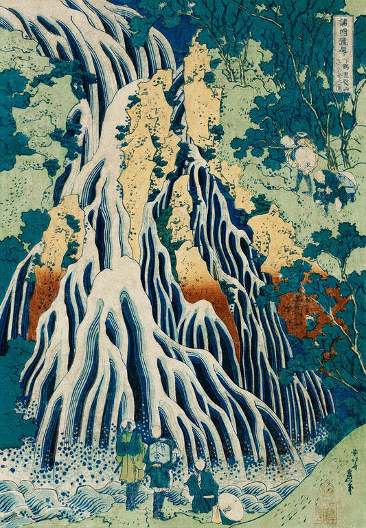 Cascada Shimotsuke de Hokusai