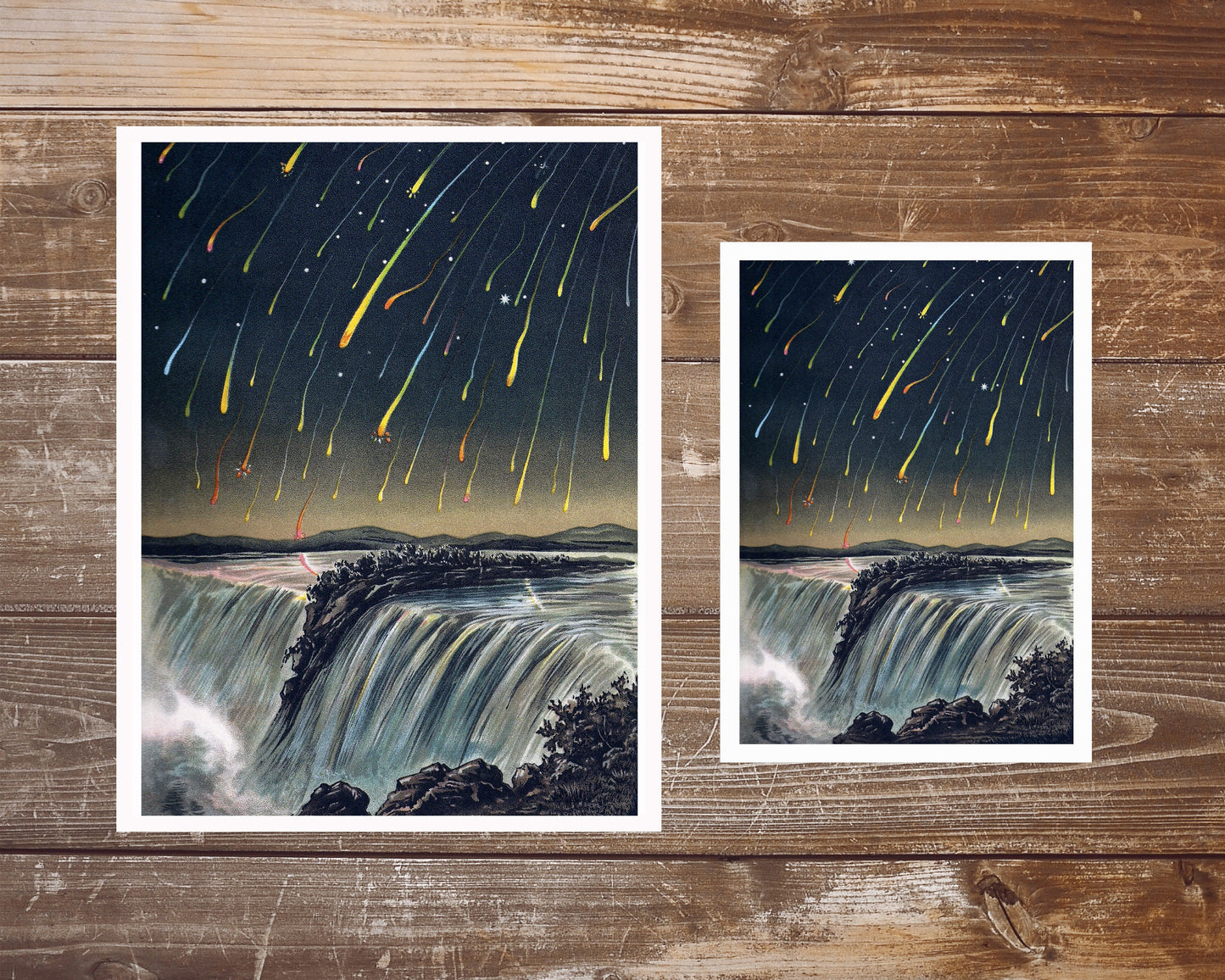 Night the stars fell at Niagara Falls | Leonid meteor shower of 1833 | Celestial fine art print | Modern Vintage decor | Eco-friendly gift