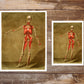 Vintage anatomical illustration | Skeleton and muscle | Giclée fine art print | Modern Vintage decor | Eco-friendly gift