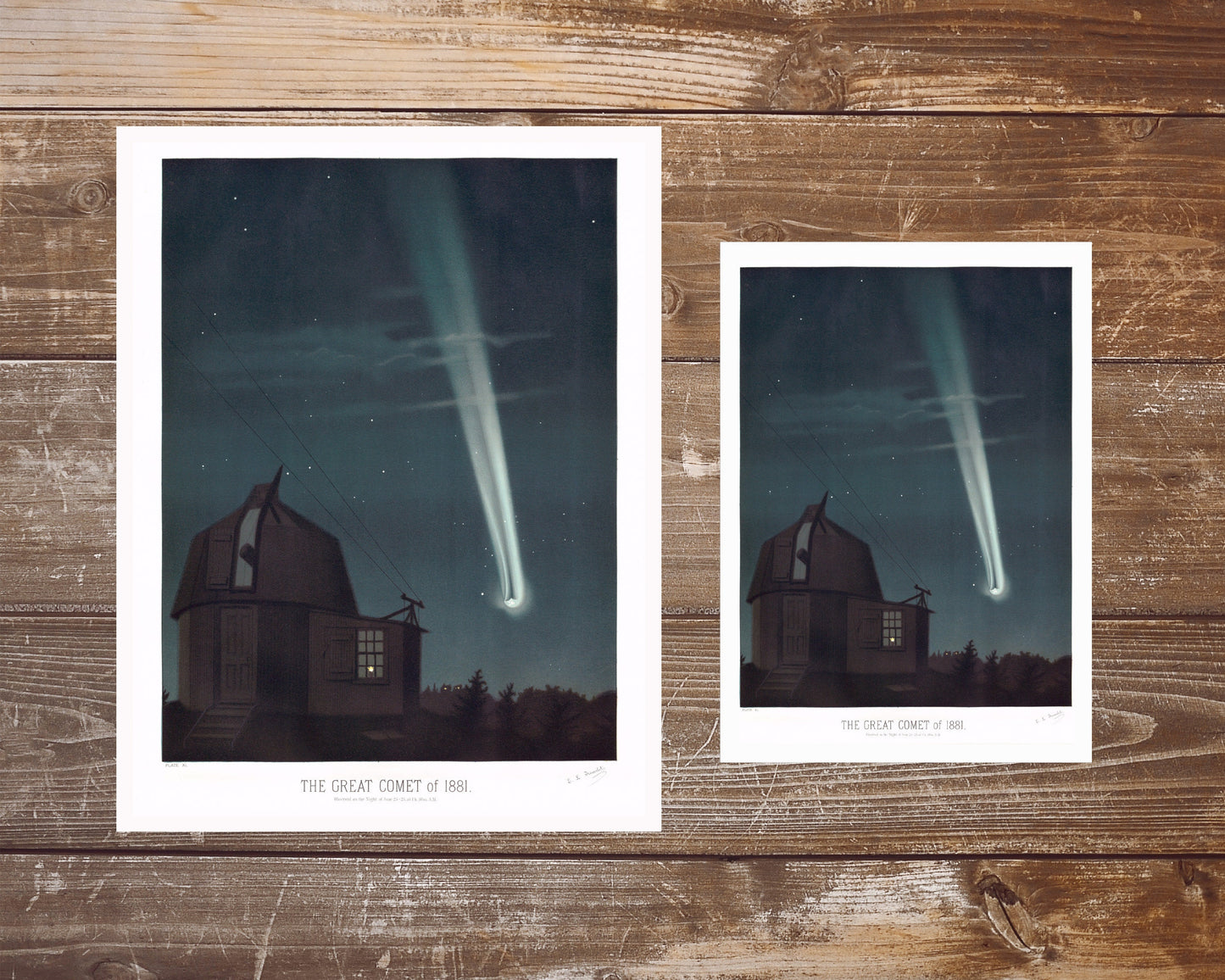 Celestial fine art print | Falling comet at night | Modern Vintage decor | Eco-friendly gift