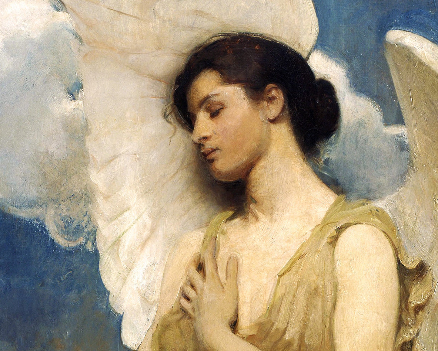 Vintage Angel | Winged figure in clouds |  | Art deco art | Abbot Handerson Thayer | Giclée fine art print | Eco-friendly gift