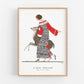 Vintage French Christmas Decor - 1920's Fashion Plate - The Tame Doe