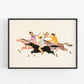 Vintage Indigenous art print | Awa Tsireh | Navajo chicken fight | Native American wall art | Eco-friendly gift