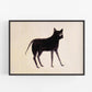 Bill Traylor Americana art | Black cat | Animal folk art | African American self-taught artist | Modern vintage wall décor