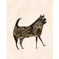 Bill Traylor Americana art | Black dog | Animal folk art | African American self-taught artist | Modern vintage wall décor