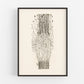 Vintage nerve cord drawing | Santiago Ramón y Cajal | Antique anatomical art | Neuroscience and Biology art | Spanish artist